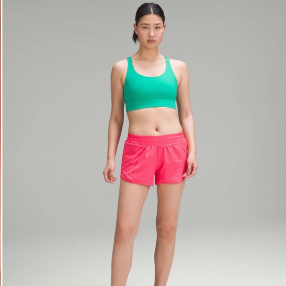 Lululemon Hotty Hot Low-Rise Lined Short 4" (Lip Gloss) - Picture 2 of 10